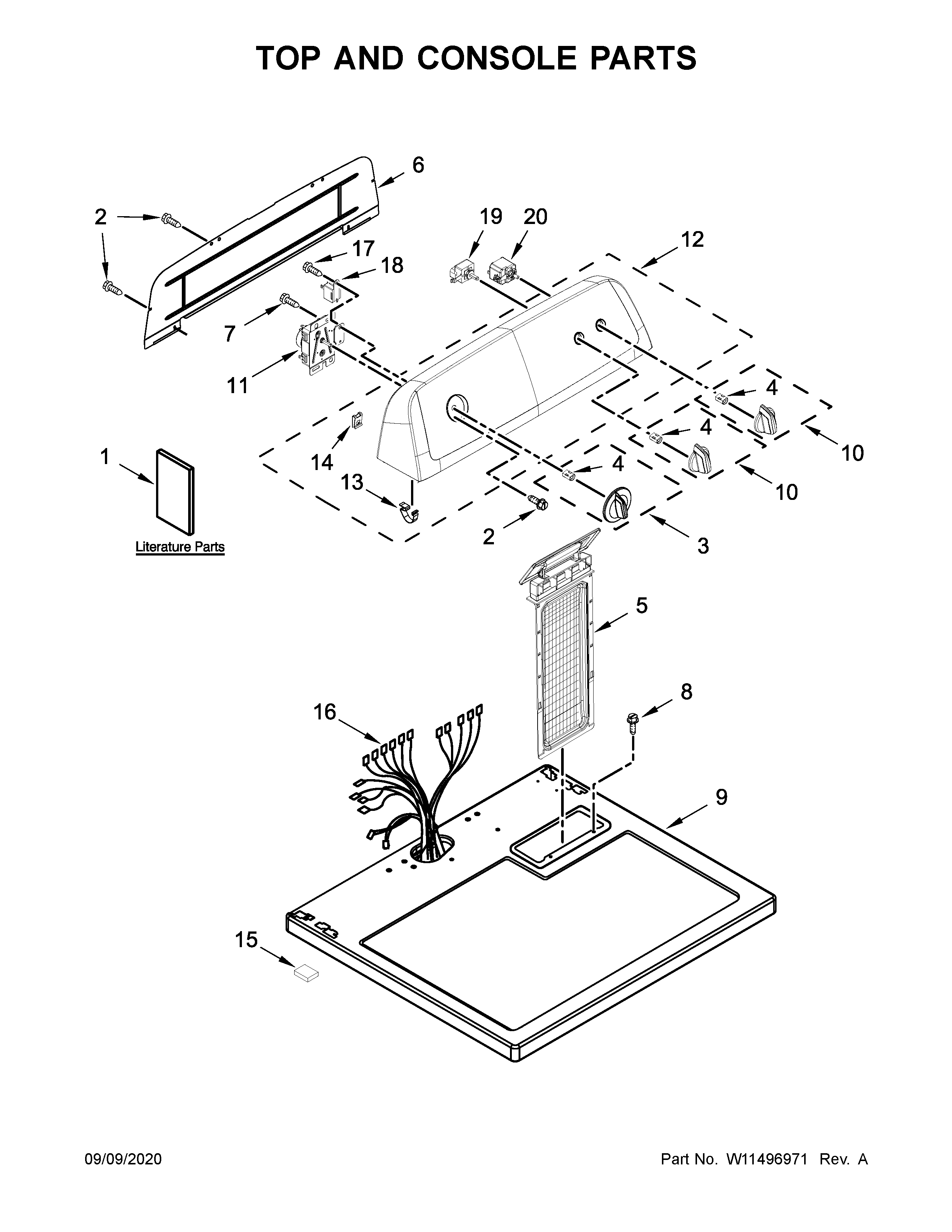 TOP AND CONSOLE PARTS