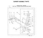 Whirlpool WGD4850HW1 burner assembly parts diagram