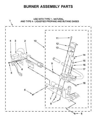 Burner assembly parts