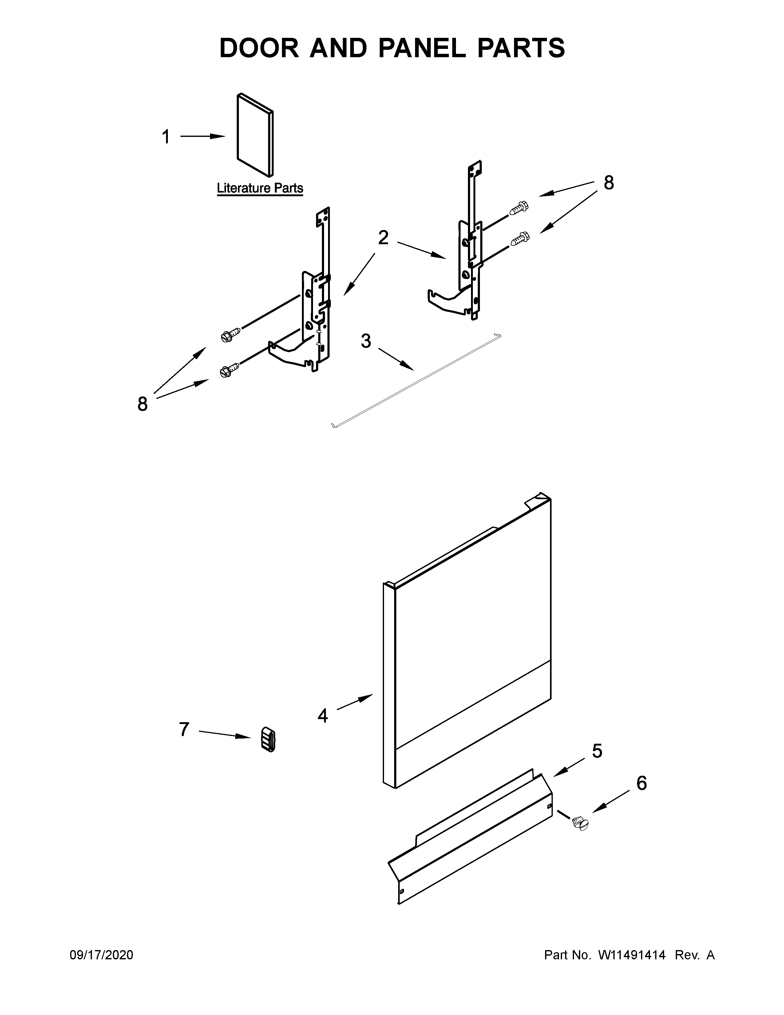 Door and panel parts