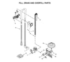 Amana ADB1400AGB3 fill, drain and overfill parts diagram