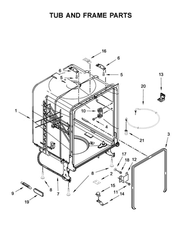Tub and frame parts