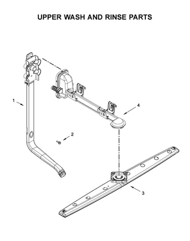 Upper wash and rinse parts