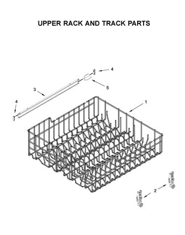 Upper rack and track parts