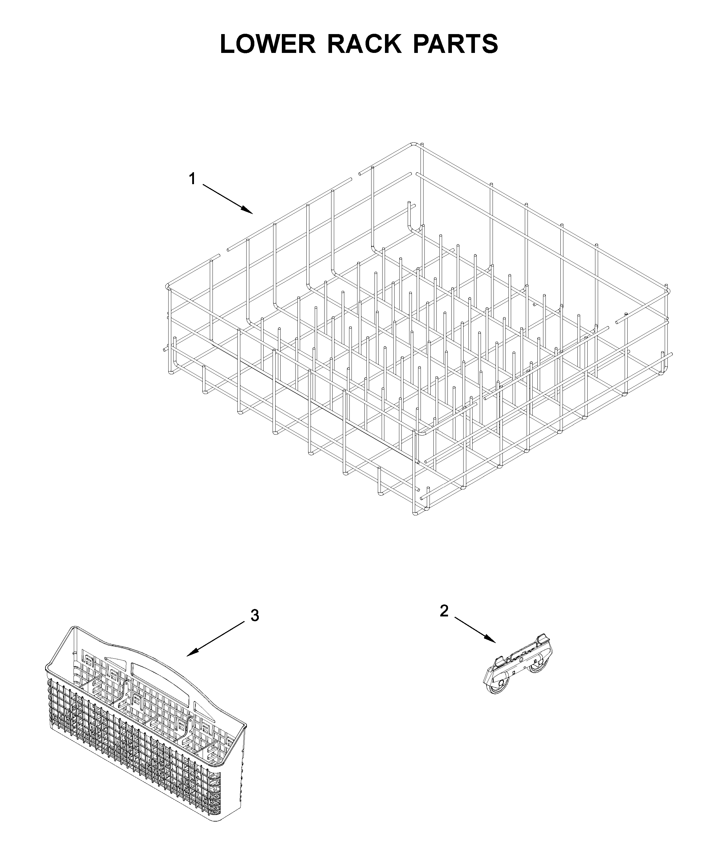 Lower rack parts