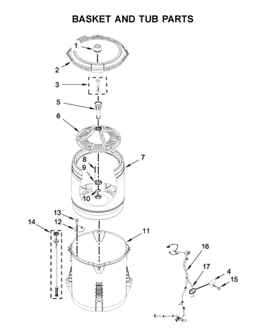 Basket and tub parts