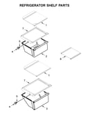 Refrigerator shelf parts