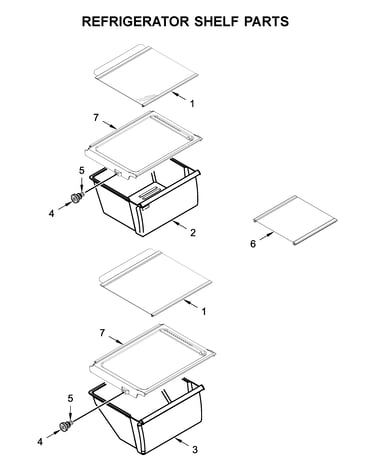 Refrigerator shelf parts