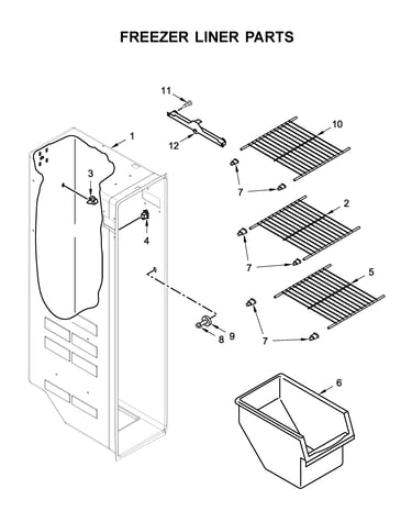 Freezer liner parts