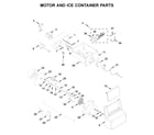 Whirlpool WRS315SDHB05 motor and ice container parts diagram