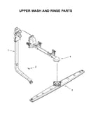 Upper wash and rinse parts