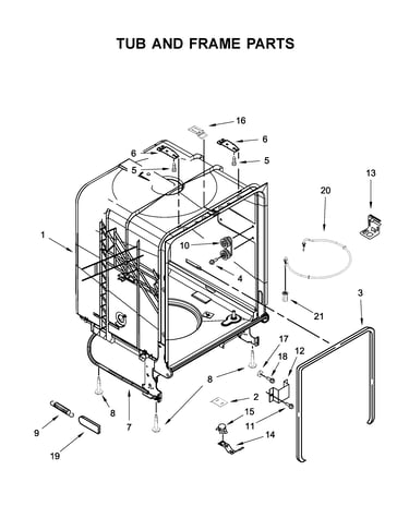 Tub and frame parts