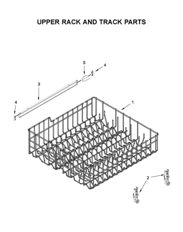 Upper rack and track parts