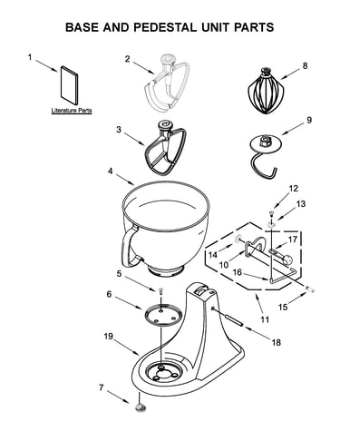 Base and pedestal unit parts
