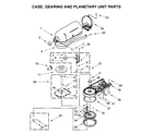 KitchenAid KSM150FEER0 case, gearing and planetary unit parts diagram