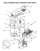 Case, gearing and planetary unit parts