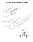 Control panel and latch parts