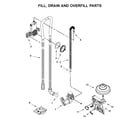 Whirlpool WDF331PAHS1 fill, drain and overfill parts diagram