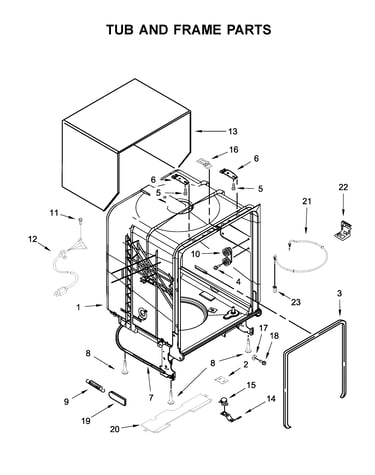 Tub and frame parts