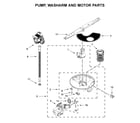 Whirlpool WDF331PAHW1 pump, washarm and motor parts diagram