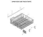 Whirlpool WDF331PAHW1 upper rack and track parts diagram