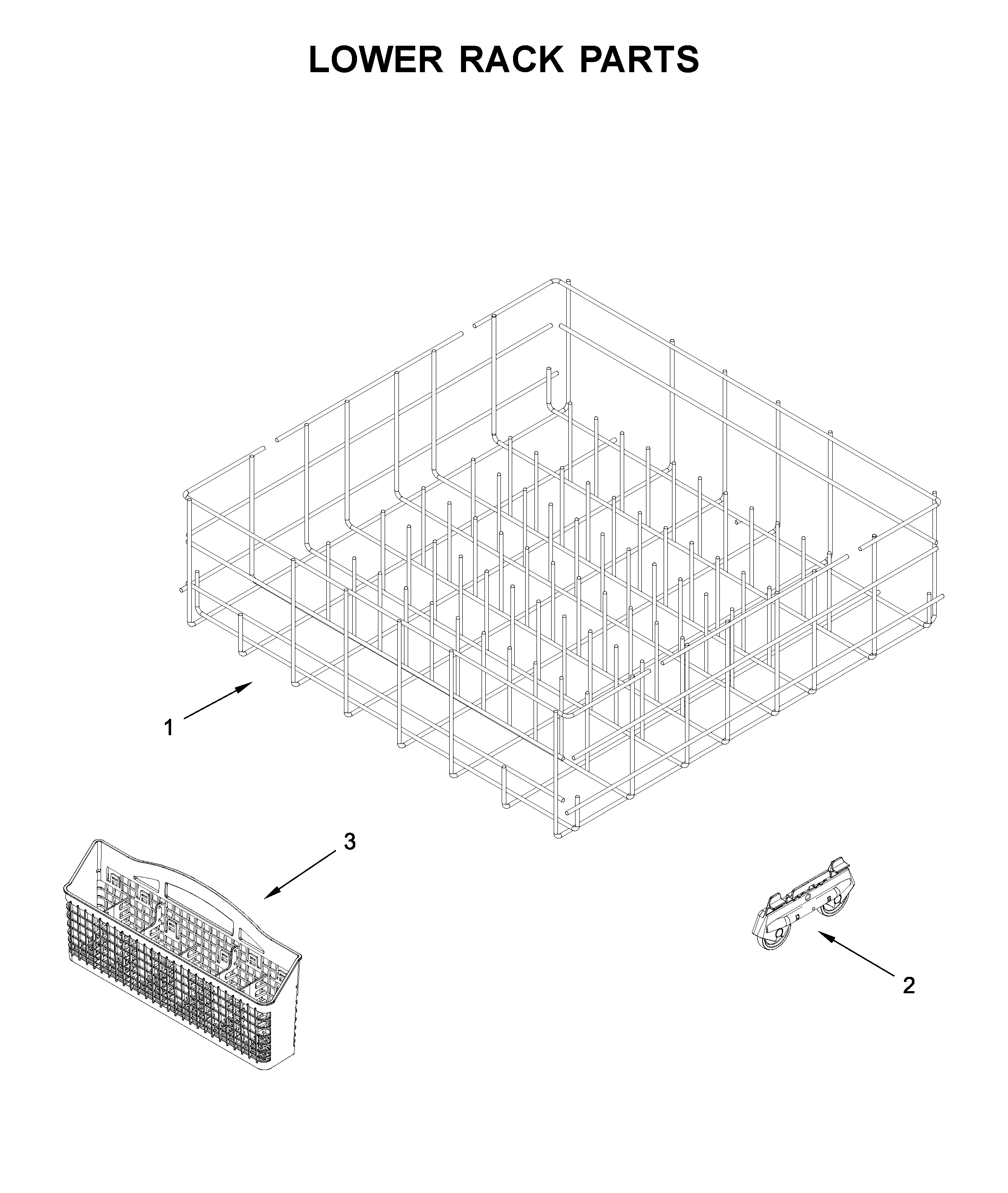 Lower rack parts