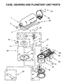Case, gearing and planetary unit parts