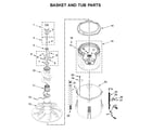 Maytag MVWP576KW1 basket and tub parts diagram