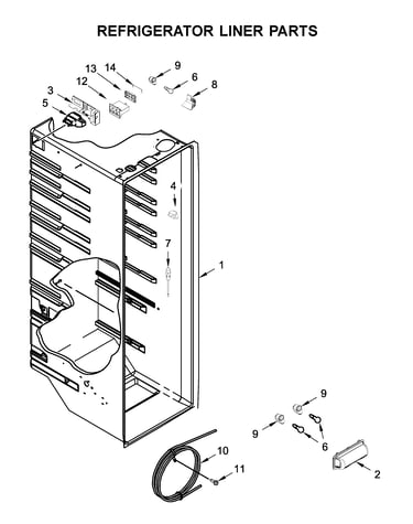 Refrigerator liner parts