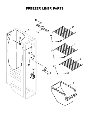 Freezer liner parts