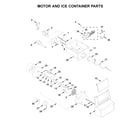 Whirlpool WRS315SDHB02 motor and ice container parts diagram