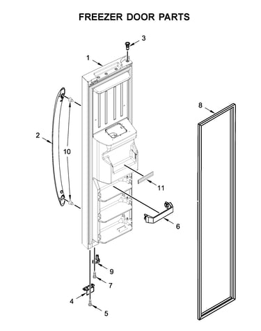 Freezer door parts