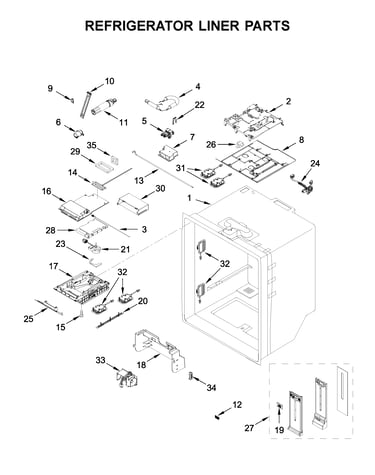 Refrigerator liner parts