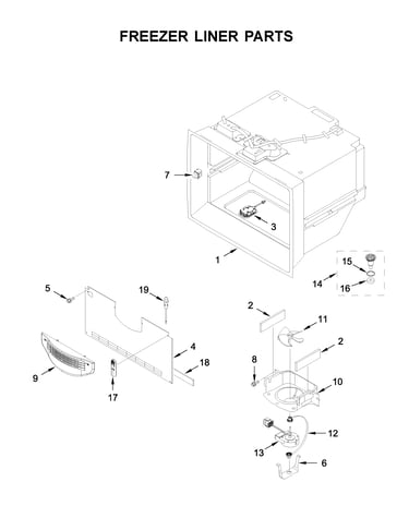 Freezer liner parts