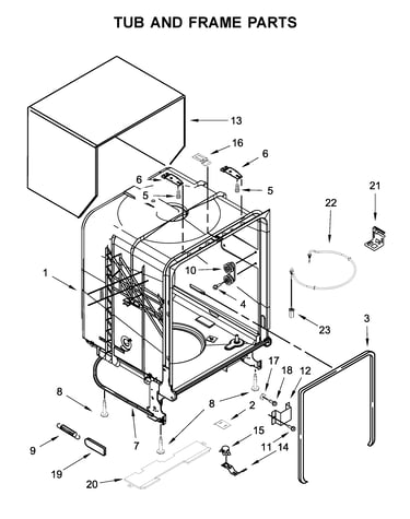 Tub and frame parts