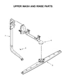 Upper wash and rinse parts