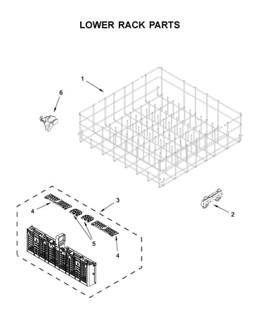 Lower rack parts