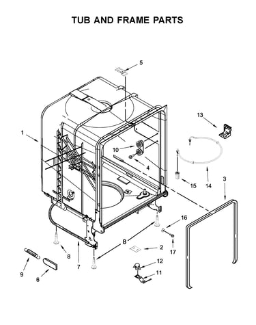 Tub and frame parts