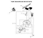 Whirlpool WDP370PAHB1 pump, washarm and motor parts diagram