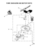 Pump, washarm and motor parts