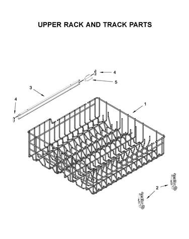 Upper rack and track parts