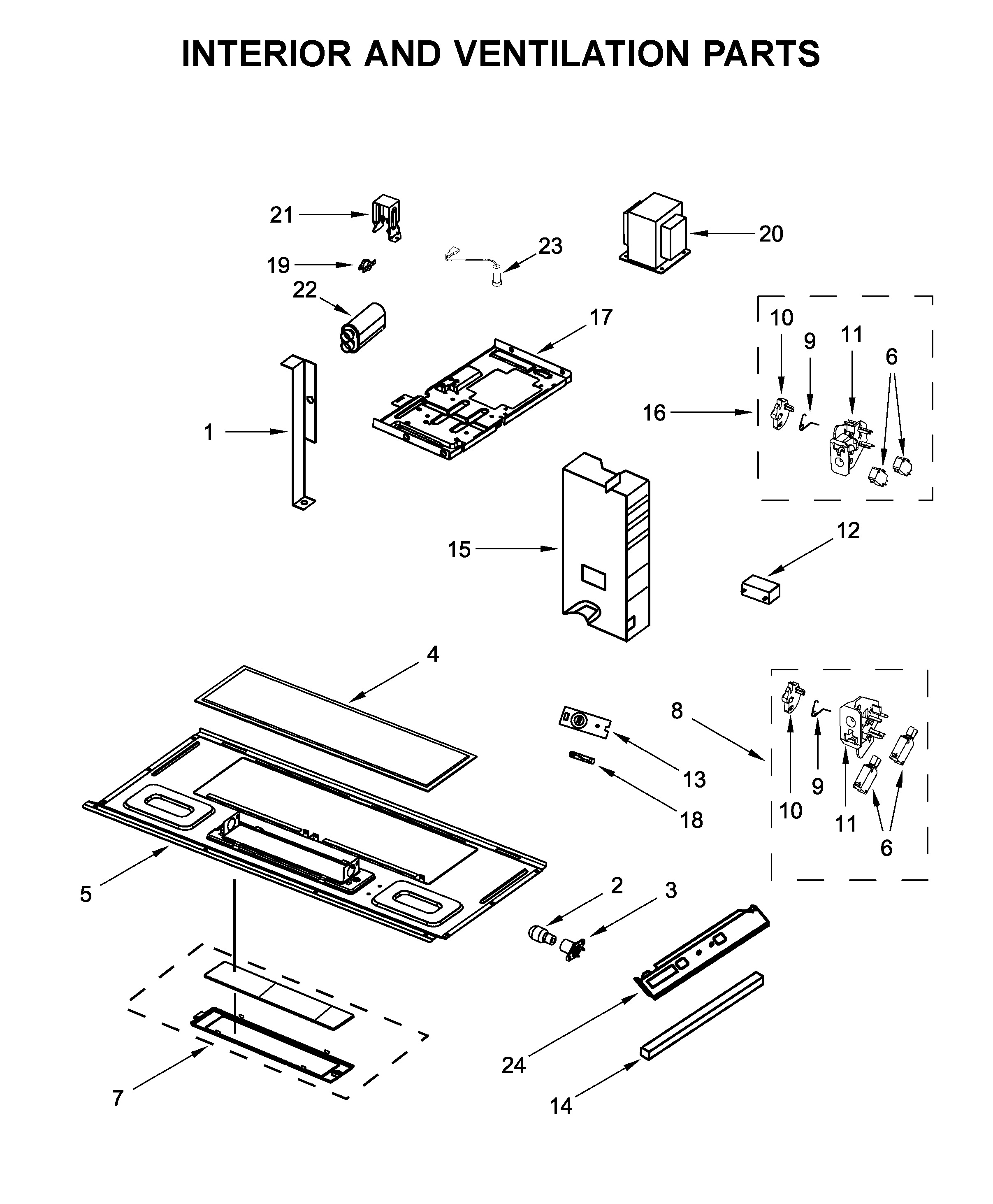 INTERIOR AND VENTILATION PARTS