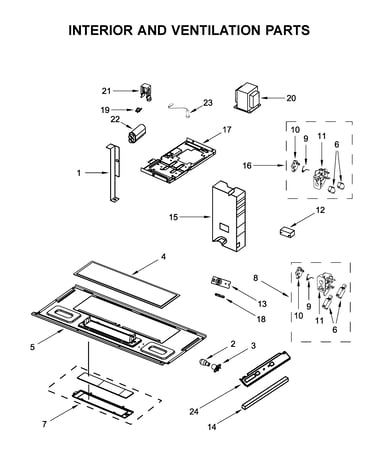 Interior and ventilation parts