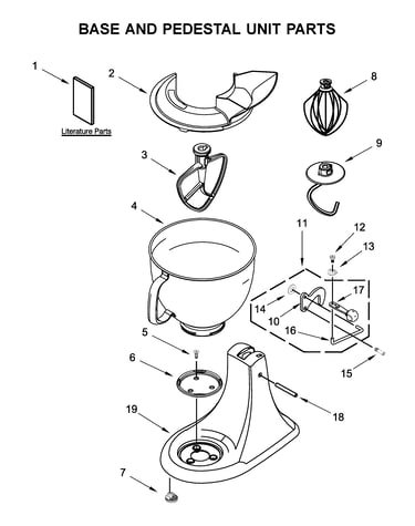 Base and pedestal unit parts