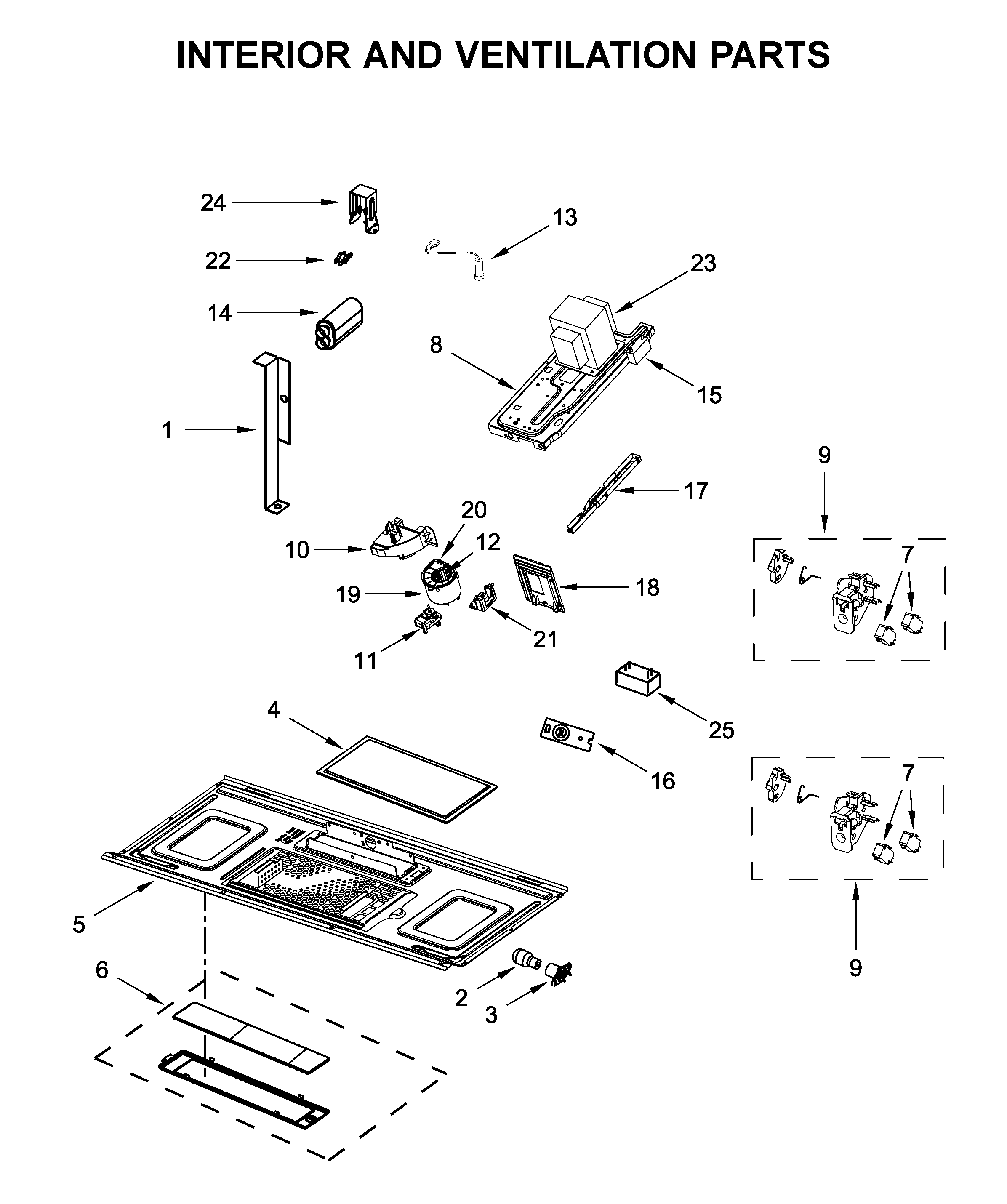 INTERIOR AND VENTILATION PARTS