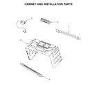 KitchenAid YKMHS120EBS6 cabinet and installation parts diagram