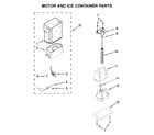 KitchenAid KSSC42QVS10 motor and ice container parts diagram