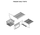 KitchenAid KSSC42QVS10 freezer shelf parts diagram