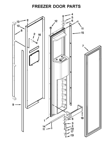 Freezer door parts