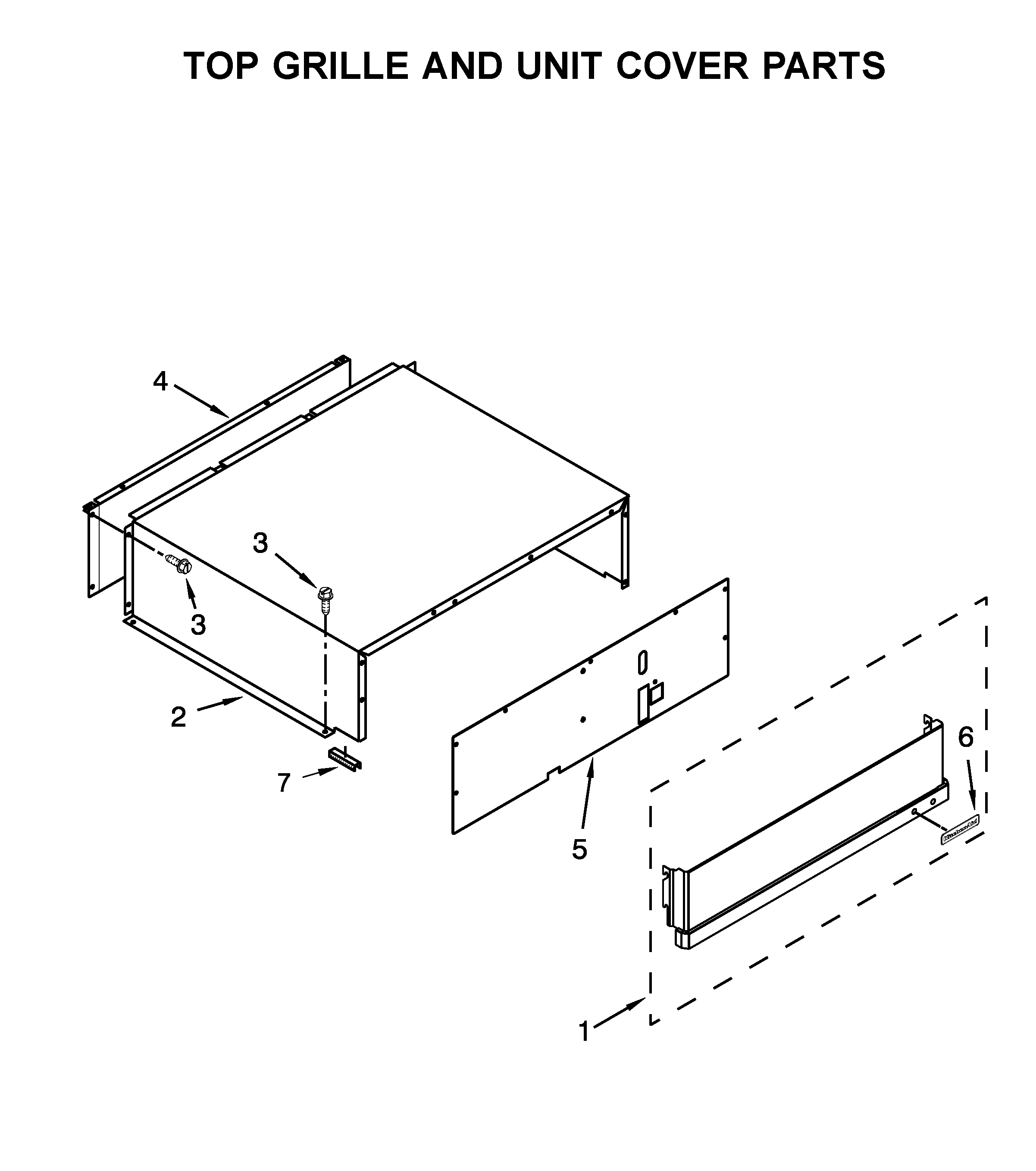 TOP GRILLE AND UNIT COVER PARTS